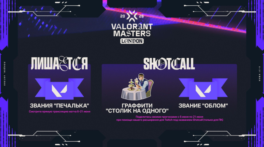 Esportsändning av VALORANT Masters London-match som visar professionella lag som tävlar på scen inför publik med turneringsbelysning.