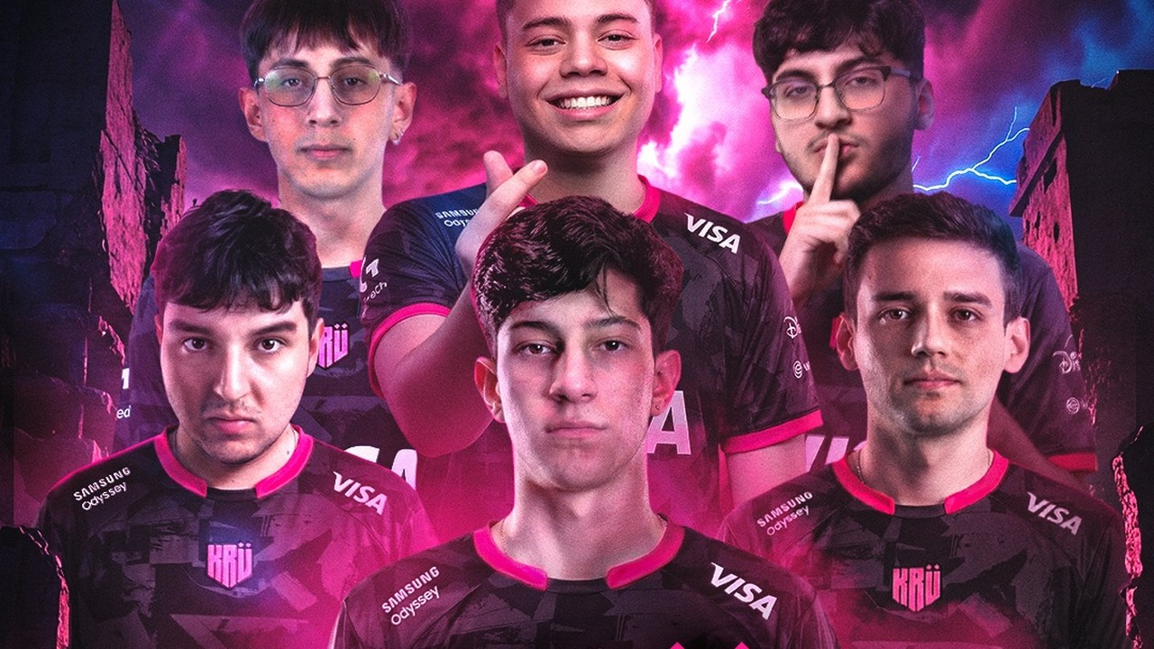 Six joueurs Valorant de KRÜ Spark apparaissent sur le portrait de l'effectif academy