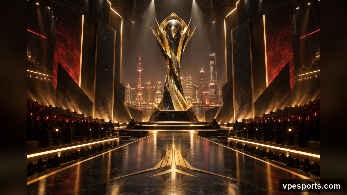 Konceptbild av Champions Shanghai-trofén och scenavslöjandet