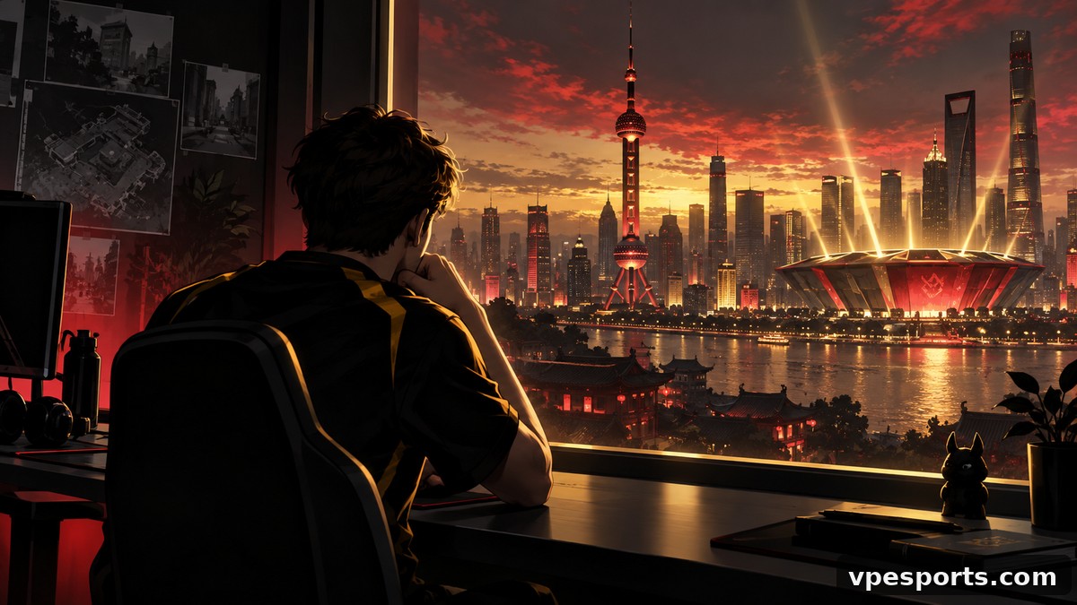Illustration conceptuelle d'un joueur se préparant pour les Champions Shanghai