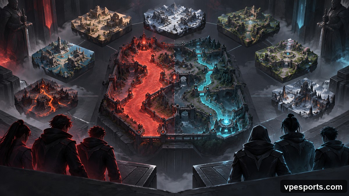 Seven Champions maps show different attack and defense patterns