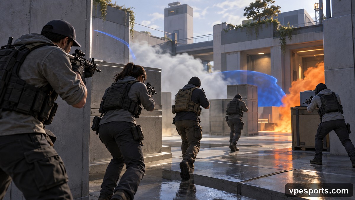 A tactical squad rebuilds a coordinated site entry