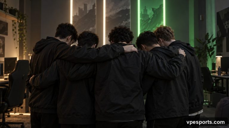 Conceptual illustration of LOUD regrouping after its three-map win over NRG