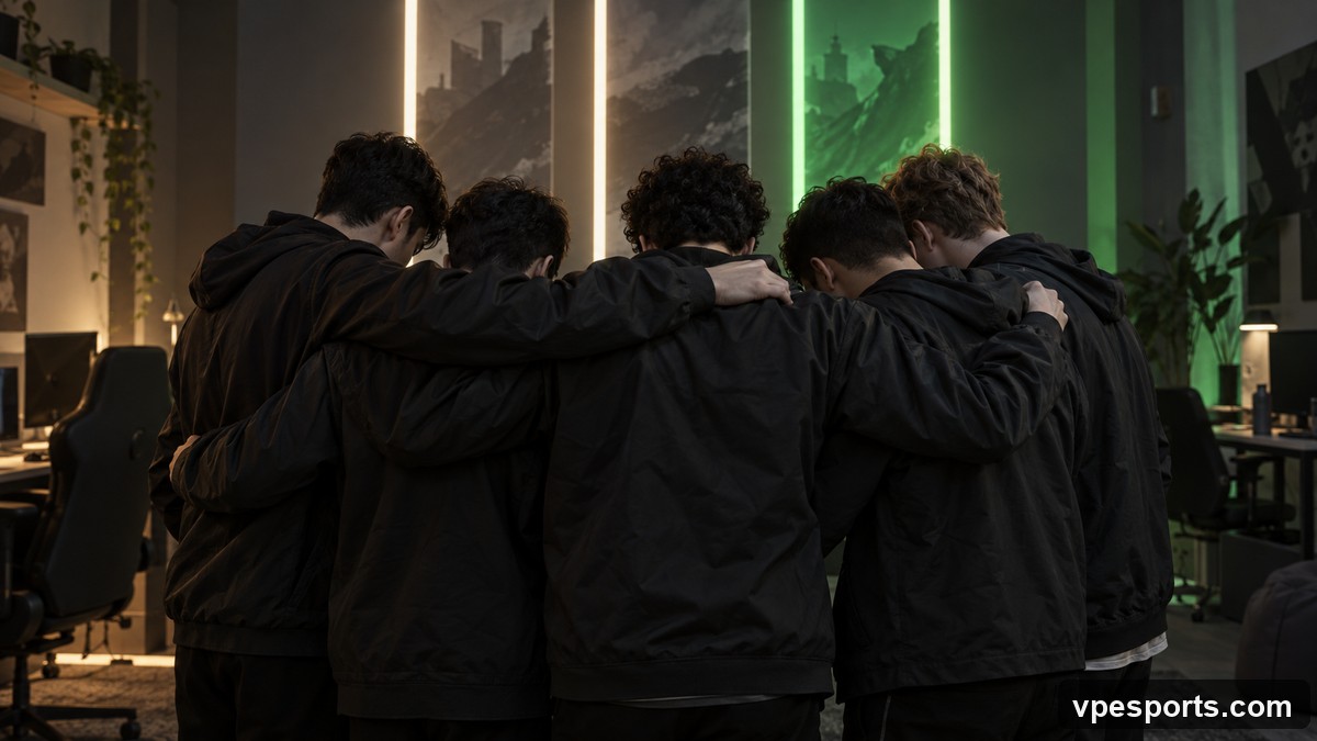 Conceptual illustration of LOUD regrouping after its three-map win over NRG