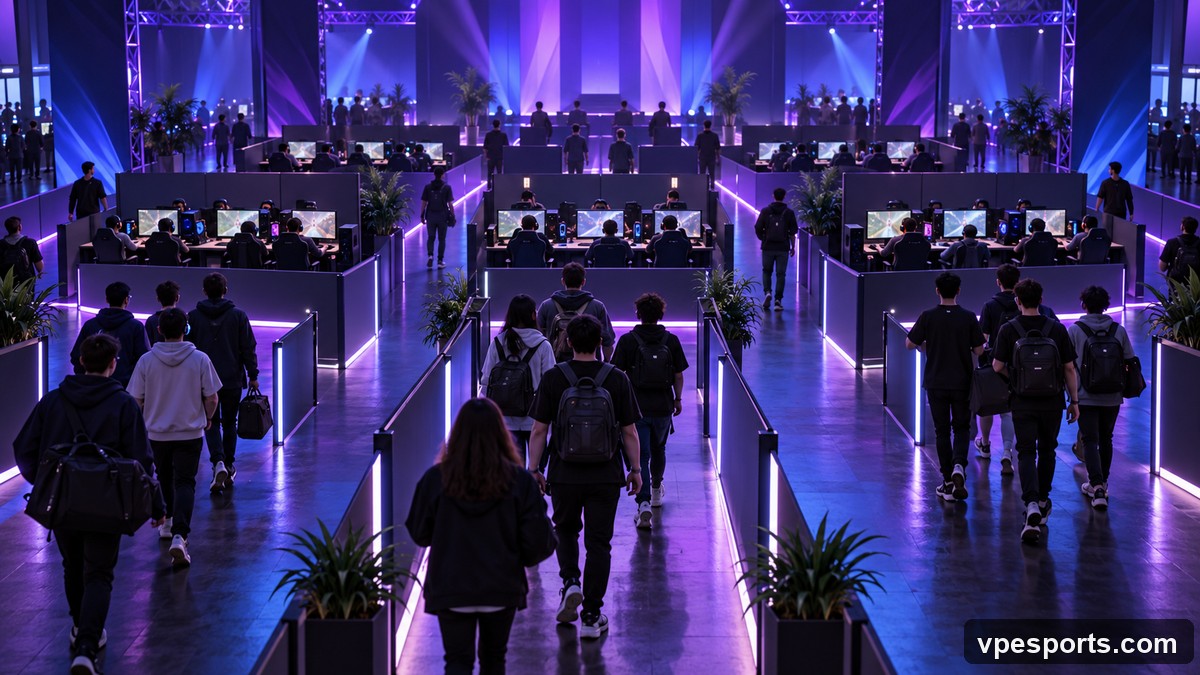 Multiple squads arrive for an open esports qualifier