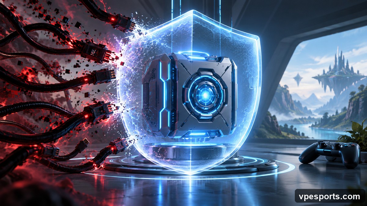 A protected game client blocks unauthorized memory access