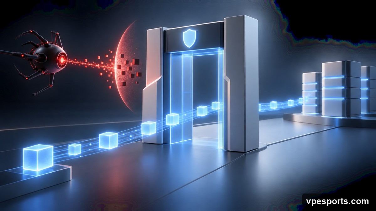 Approved API data passes through a secure gateway